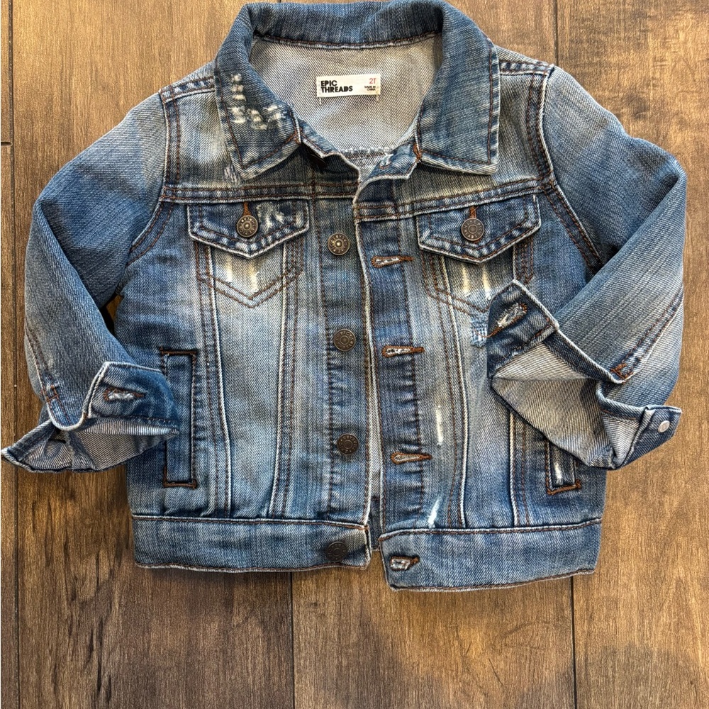 Epic Threads Children’s  Blue Jean Jacket Classic Denim Style